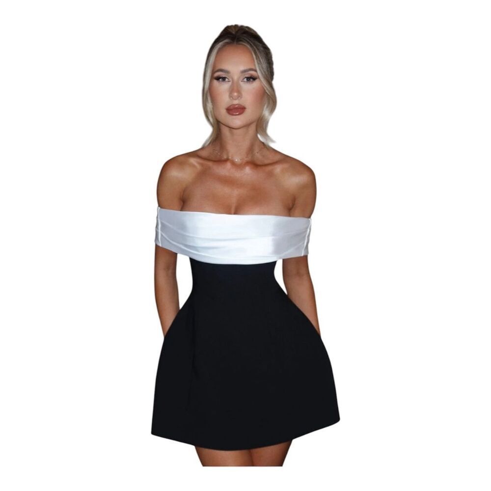 Babyboo DELTA MINI DRESS - BLACK/WHITE NWT